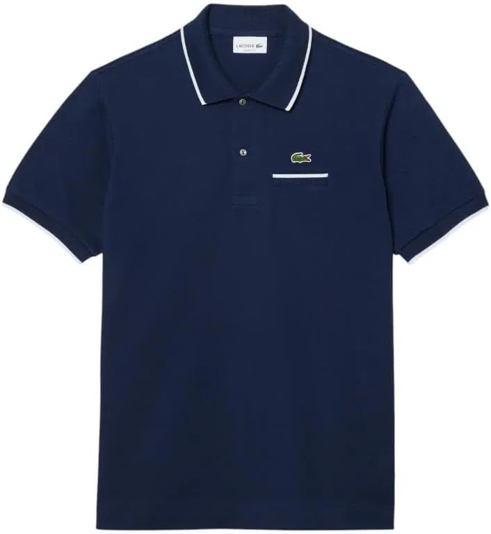 Lacoste Men's Classic Fit Contrast Pique Polo