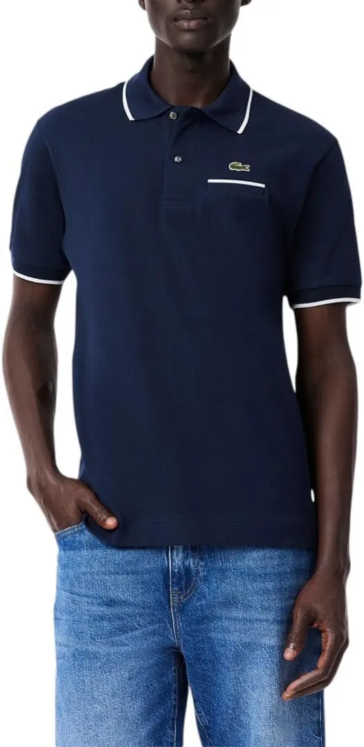Lacoste Men's Classic Fit Contrast Pique Polo