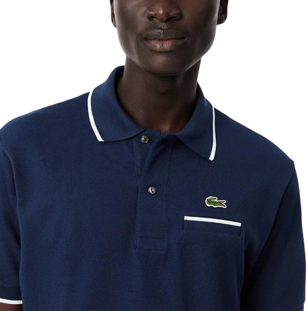Lacoste Men's Classic Fit Contrast Pique Polo