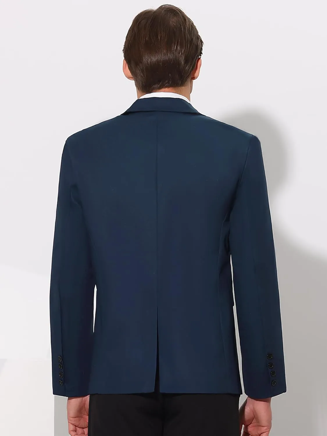 Lars Amadeus Solid Color Business Blazer for Men's One Button Notched Lapel Sports Coat Suit Jackets
