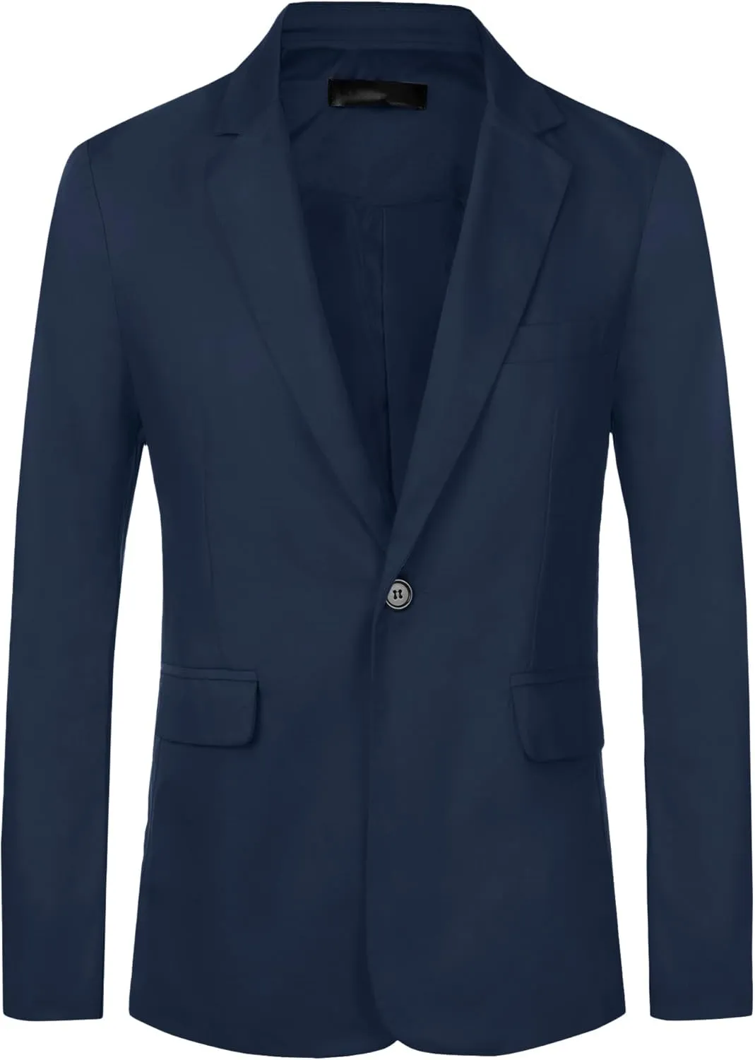 Lars Amadeus Solid Color Business Blazer for Men's One Button Notched Lapel Sports Coat Suit Jackets