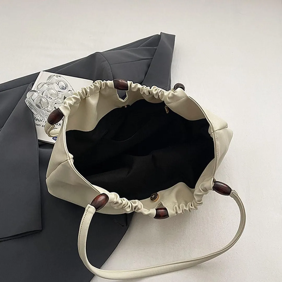 Leather Tote Bag for Women Handbag Soft Slouchy Hobo Bag Shoulder Purses Bucket Bag Trendy Satchel Bag Work Bag