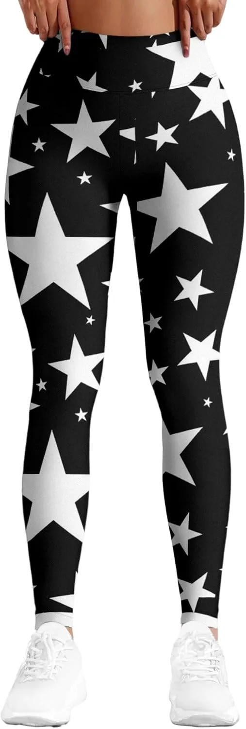 Leggings for Women Funny Printed Gym Womens Yoga Pants Floral Legging Tropical Athletic Pant