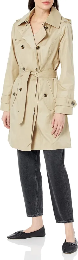 LONDON FOG Women's Double Breasted Trench Coat