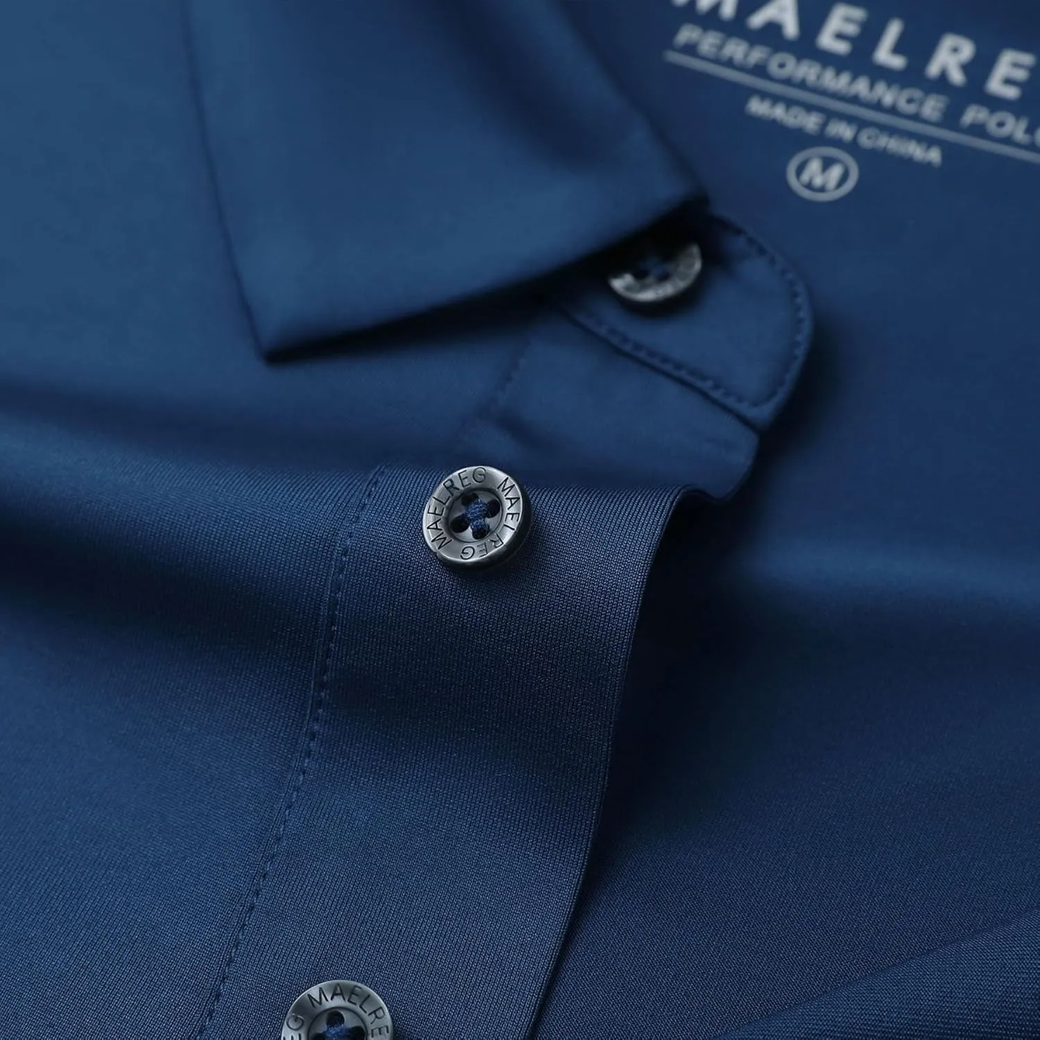 M MAELREG Golf Shirts for Men Dry Fit Moisture Wicking Performance Solid Collared Casual Mens Polo Shirts Short Sleeve