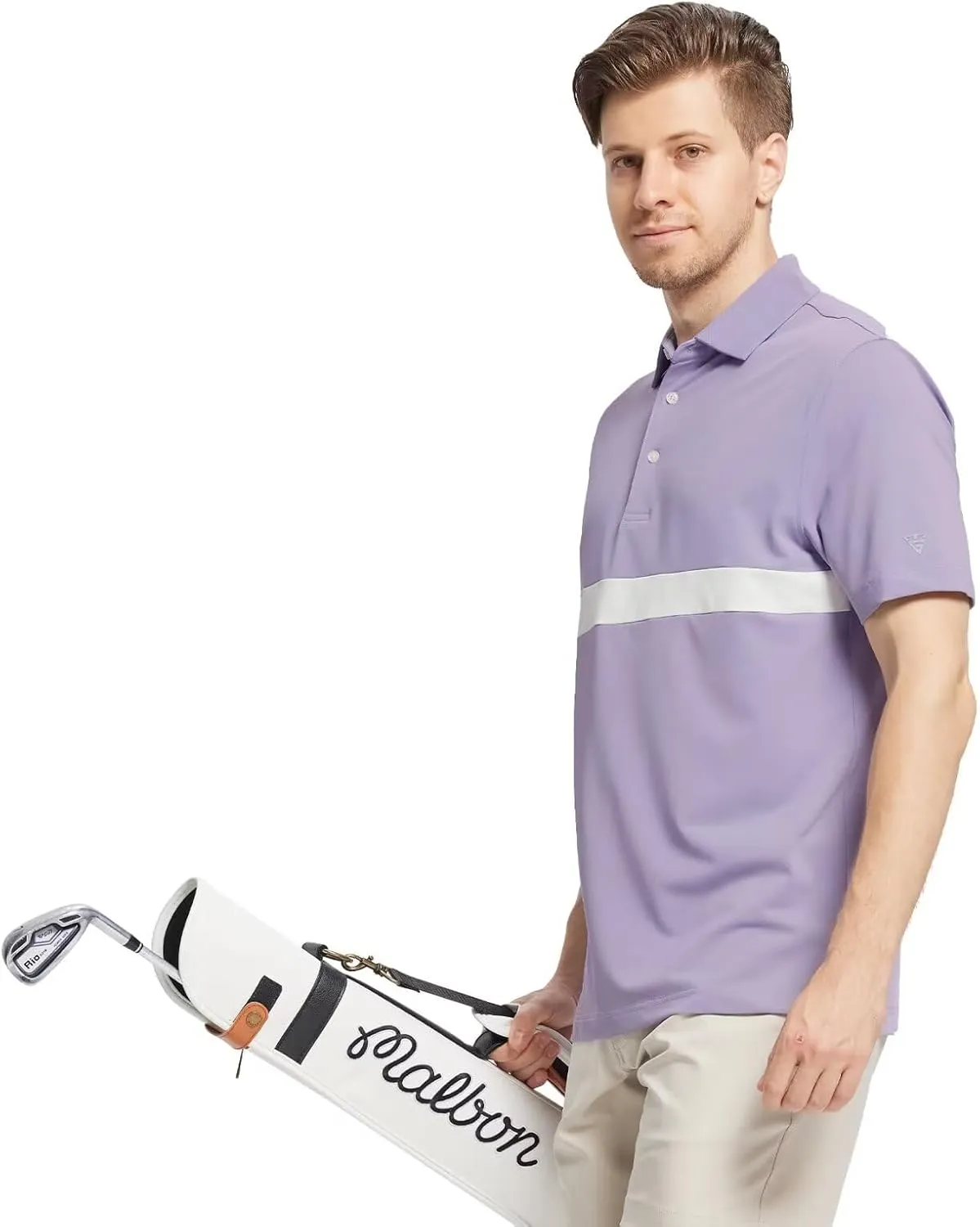 M MAELREG Golf Shirts for Men Short Sleeve Performance Dry Fit Lightweight Moisture Wicking Pique Casual Men's Polo Shirts
