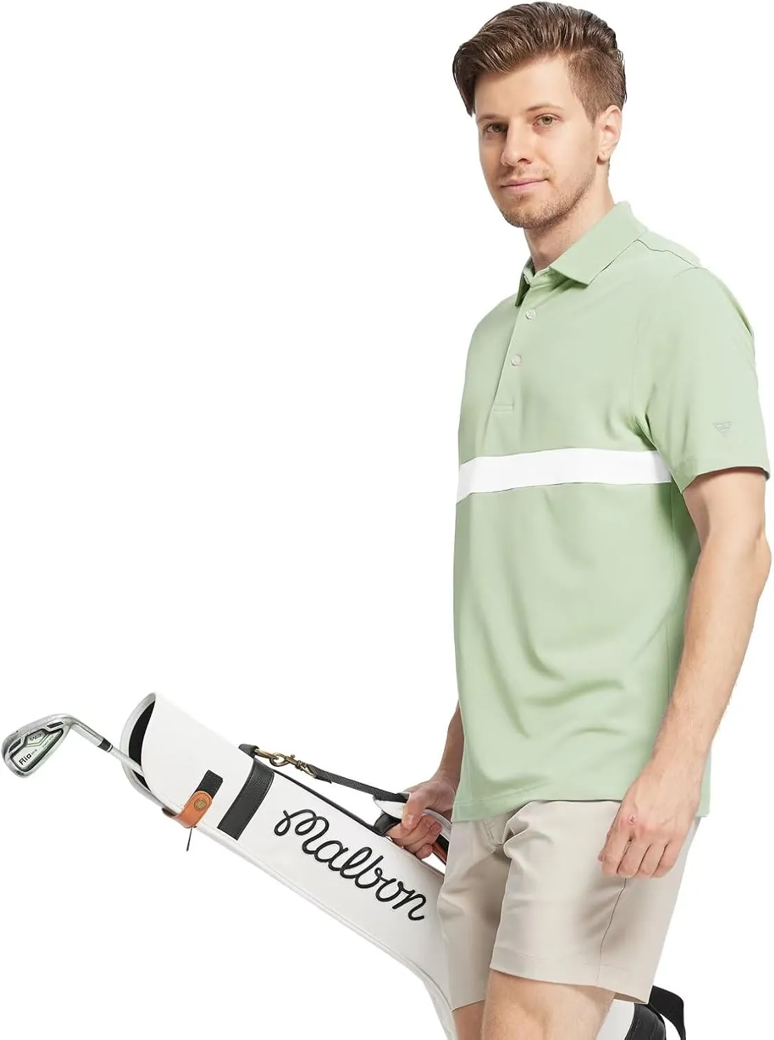 M MAELREG Golf Shirts for Men Short Sleeve Performance Dry Fit Lightweight Moisture Wicking Pique Casual Men's Polo Shirts