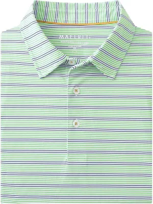 M MAELREG Mens Golf Shirts Dry Fit Moisture Wicking Performance Sports Short Sleeve Striped Collared Polo Shirts for Men