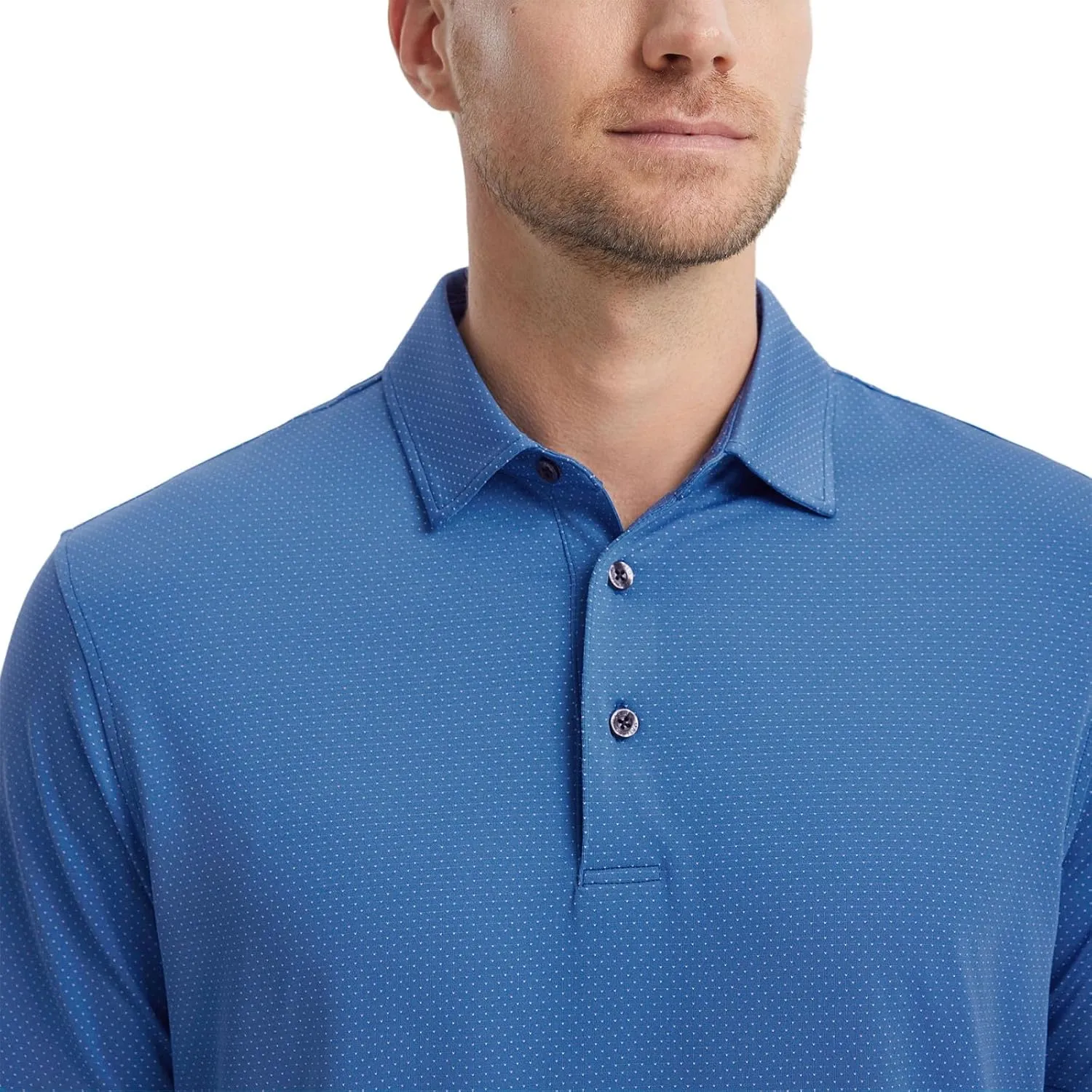 M MAELREG Mens Golf Shirts Moisture Wicking Dry Fit Business Casual Stretch Jacquard Short Sleeve Golf Polo Shirts for Men