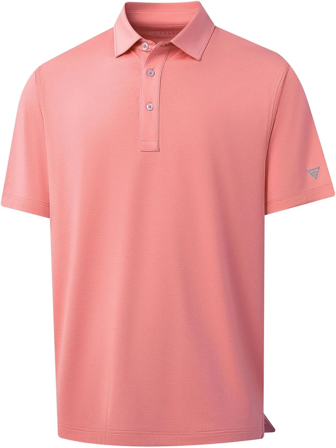 M MAELREG Mens Golf Shirts Moisture Wicking Dry Fit Business Casual Stretch Jacquard Short Sleeve Golf Polo Shirts for Men