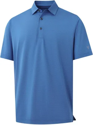 M MAELREG Mens Golf Shirts Moisture Wicking Dry Fit Business Casual Stretch Jacquard Short Sleeve Golf Polo Shirts for Men