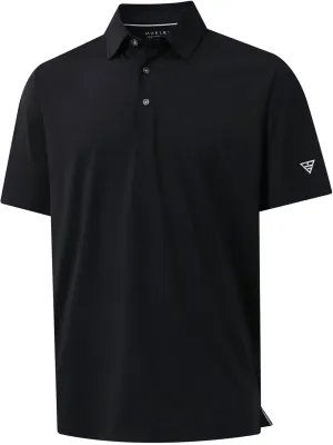 M MAELREG Mens Polo Shirts Short Sleeve Stripe Heather Dry Fit Polo Shirts for Men Moisture Wicking Mens Golf Shirt