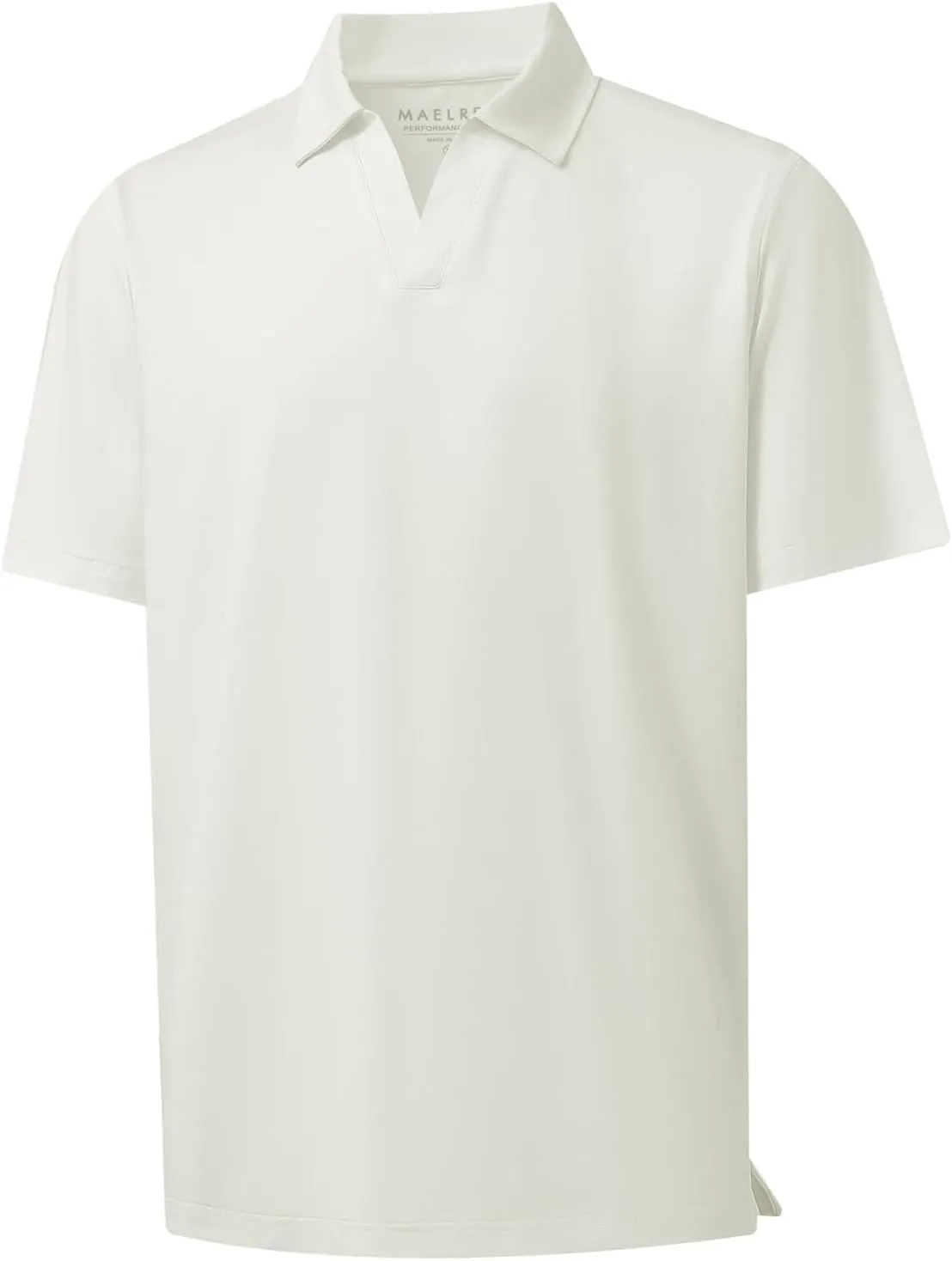 M MAELREG V Neck Polo Shirts for Men Performance Casual Moisture Wicking Mens Golf Polo Shirts Short Sleeve with Collar