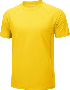 MAGCOMSEN Men's Short Sleeve UPF 50  T-Shirt Swim Quick Dry Rash Guard Athletic Surf Shirts Performance Water Shirts