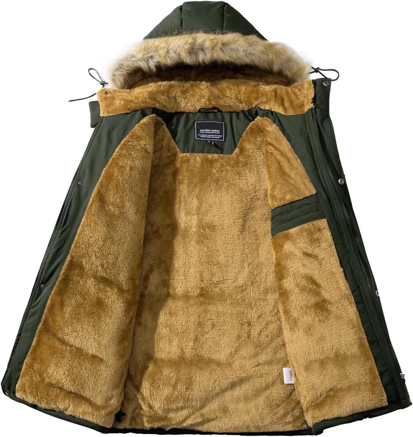 MAGNIVIT Men's Winter Jacket Puffer Coats Thicken Warm Fur Down Parka Jcket with Removable Hood