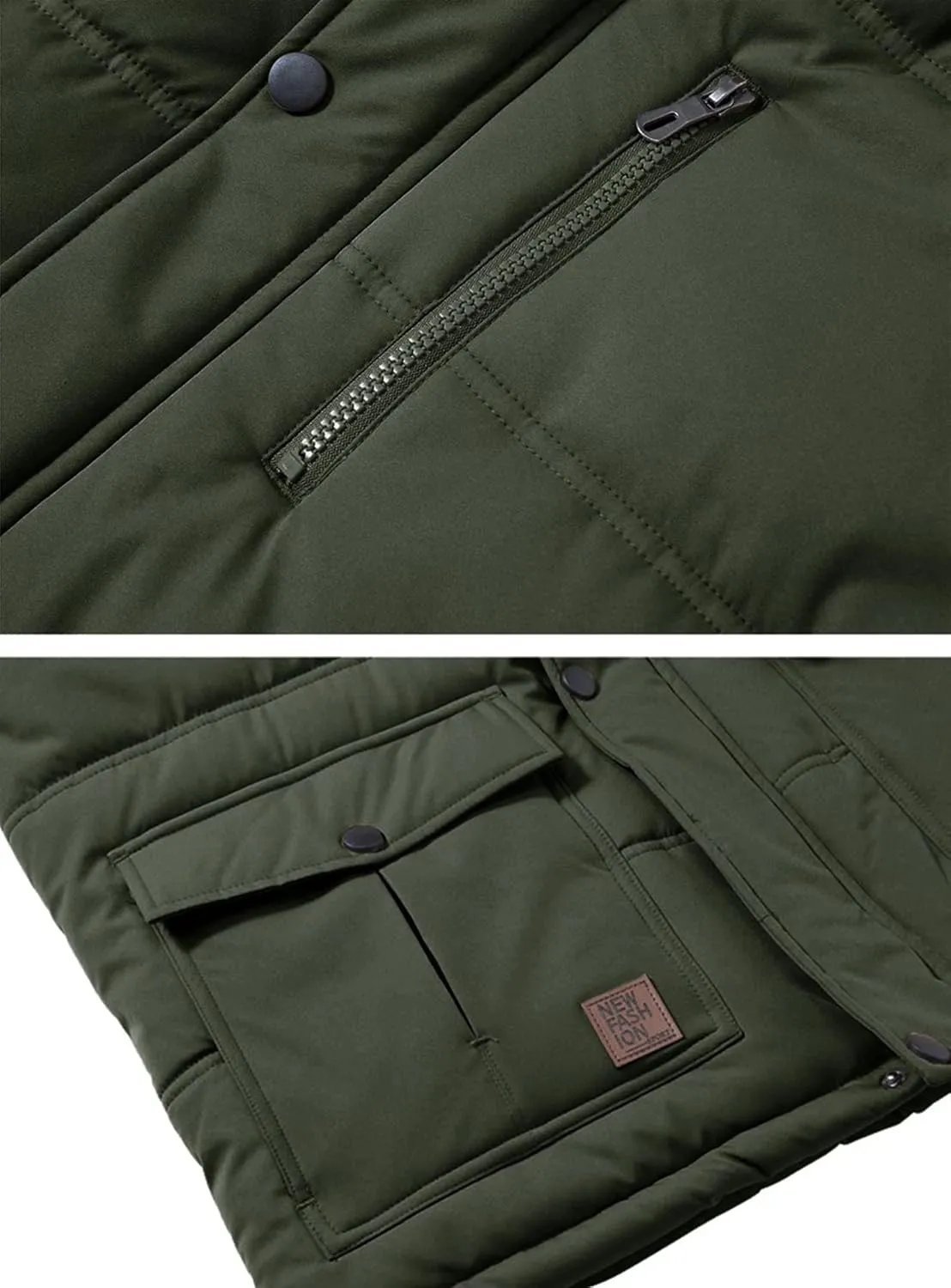 MAGNIVIT Men's Winter Jacket Puffer Coats Thicken Warm Fur Down Parka Jcket with Removable Hood