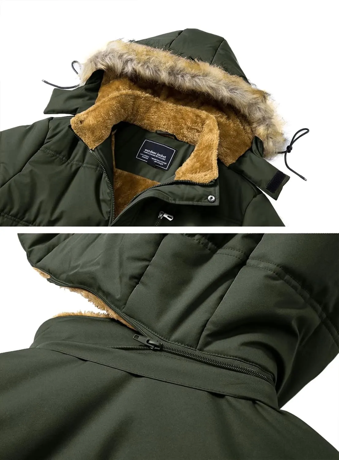 MAGNIVIT Men's Winter Jacket Puffer Coats Thicken Warm Fur Down Parka Jcket with Removable Hood