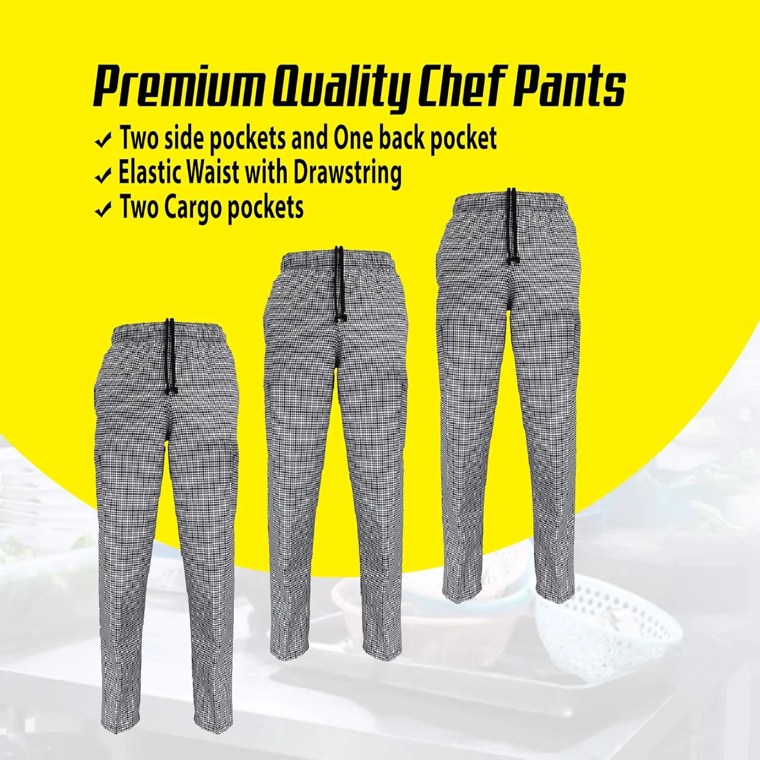 M&M SCRUBS Unisex Classic Chef Pants