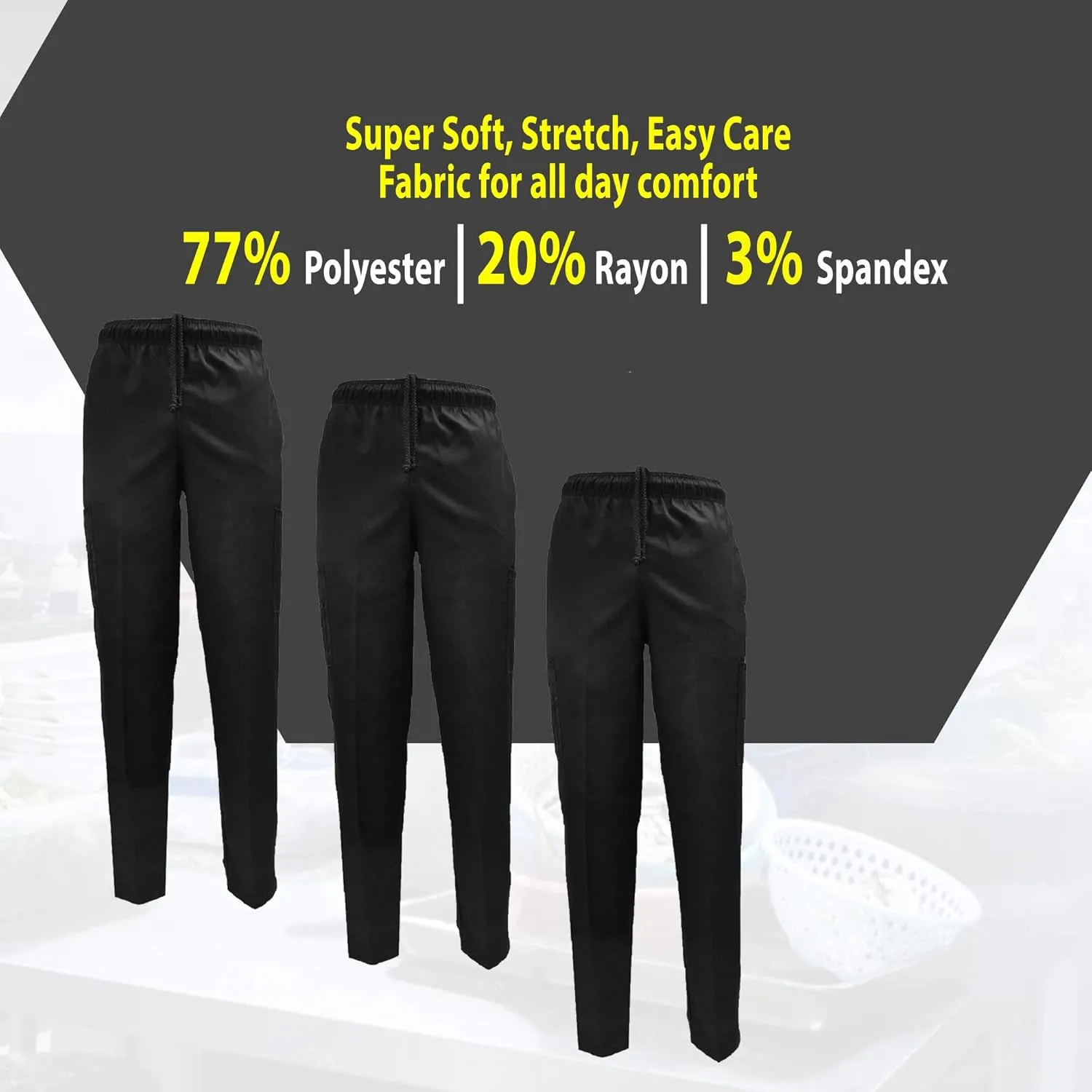 M&M SCRUBS Unisex Classic Chef Pants