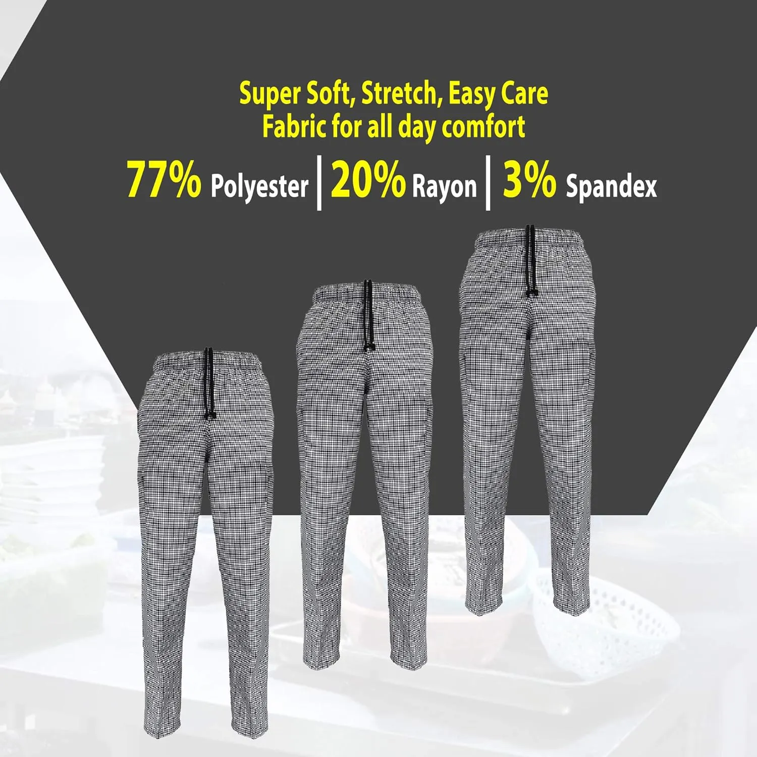 M&M SCRUBS Unisex Classic Chef Pants
