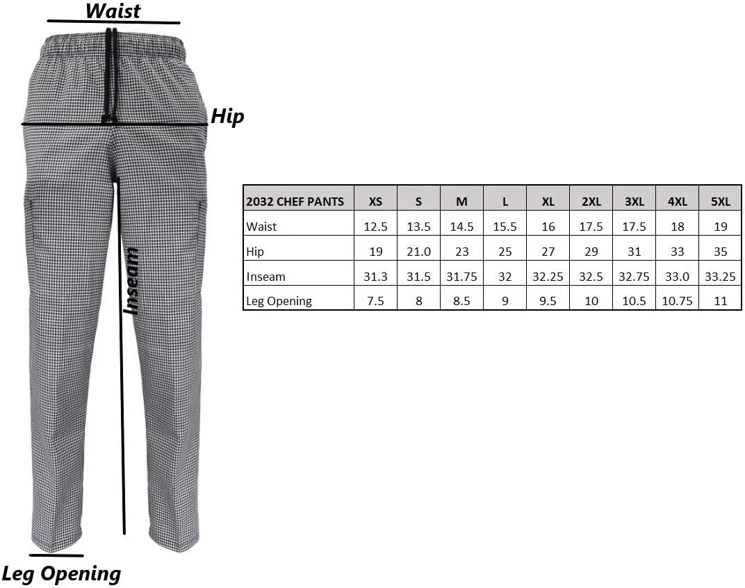 M&M SCRUBS Unisex Classic Chef Pants