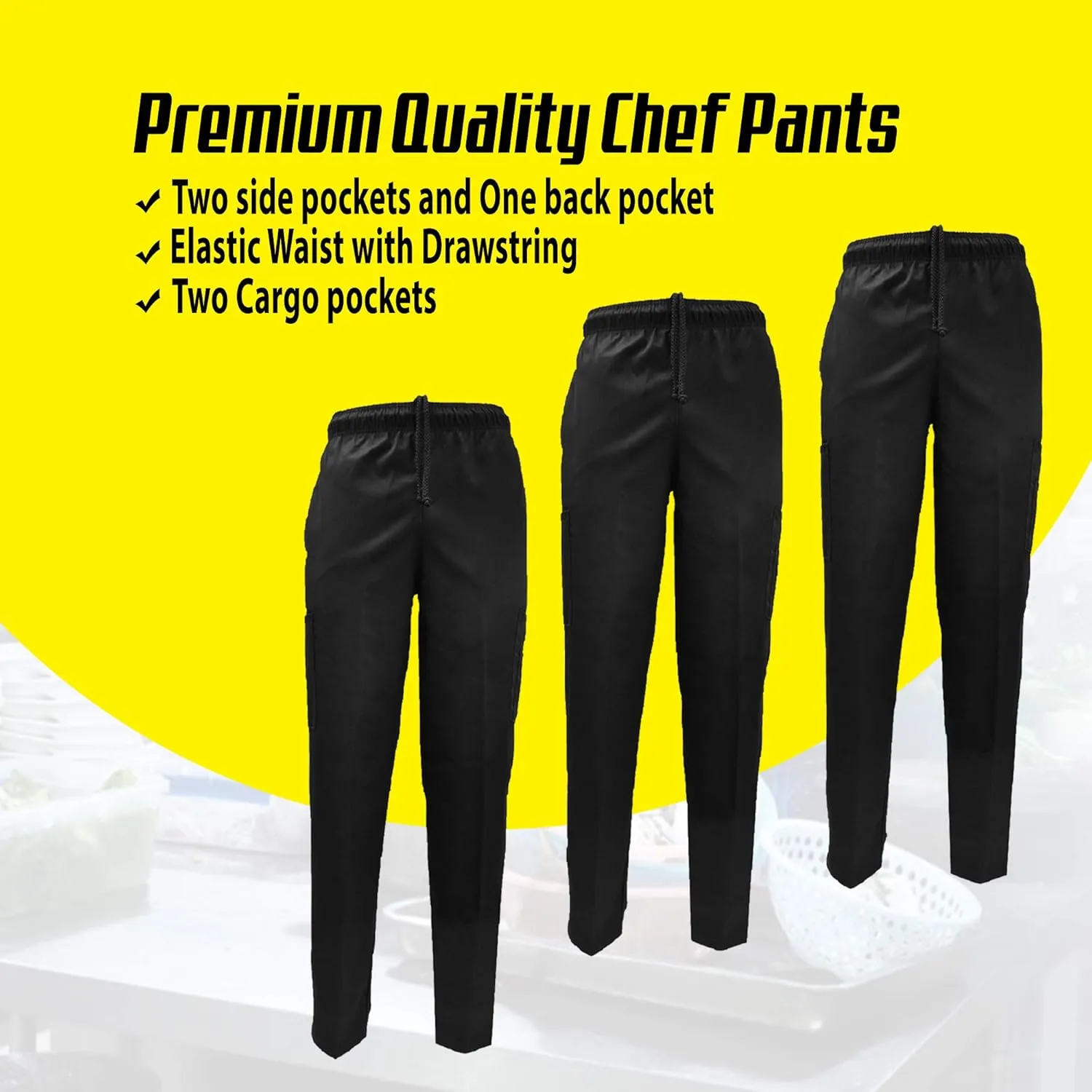 M&M SCRUBS Unisex Classic Chef Pants