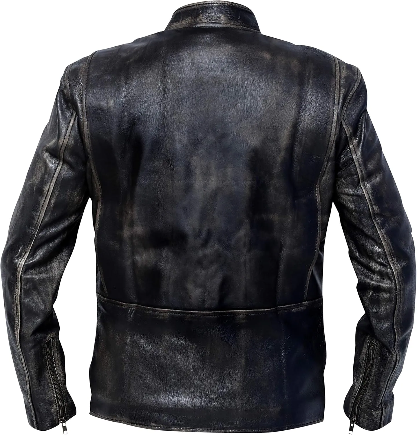 Mark Wahlberg Distressed Cowhide Real Leather Jacket