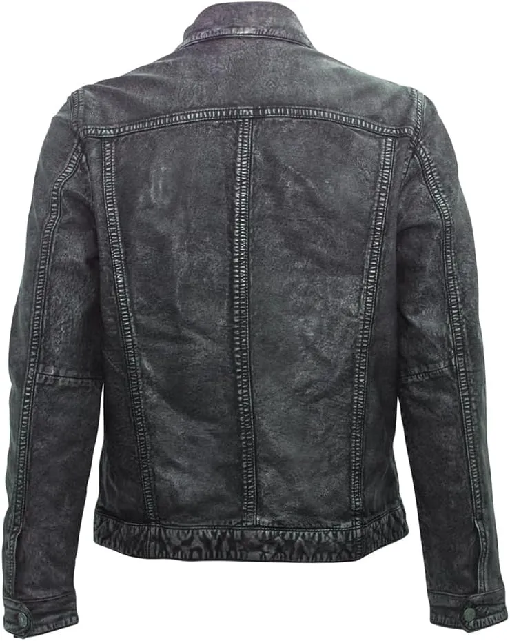 Mauritius Men's Genuine Leather Jean Jacket