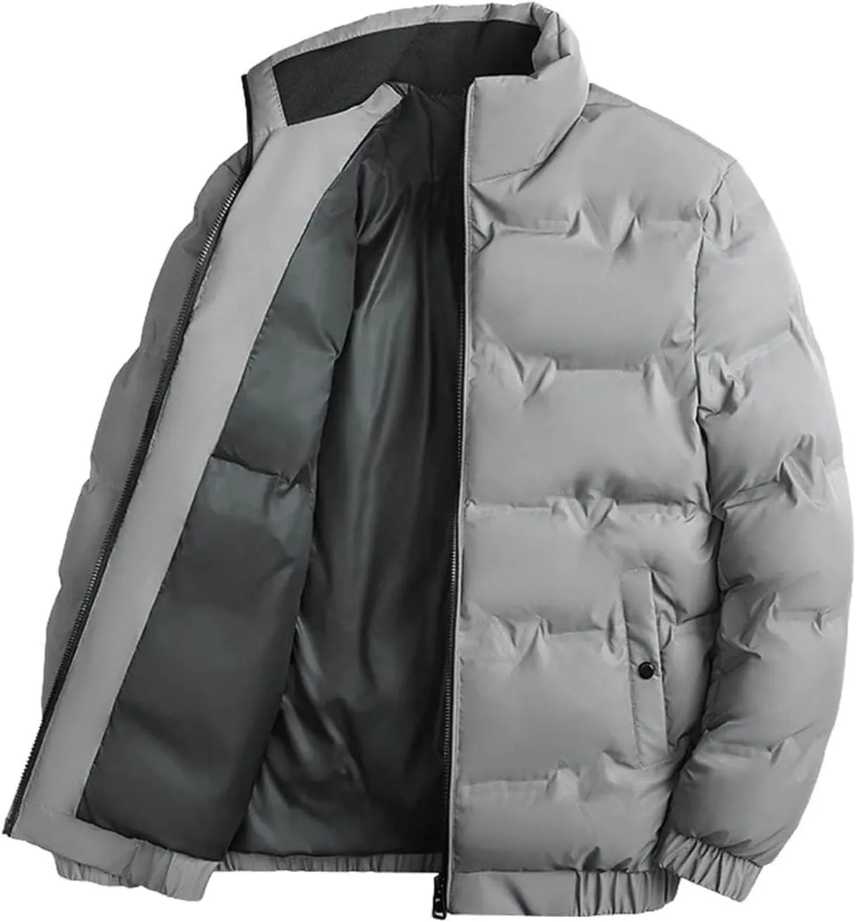 Men Warm jacketr Winter Outwear Coats Solid Stand Collar Male Windbreak Cotton Padded jacketr
