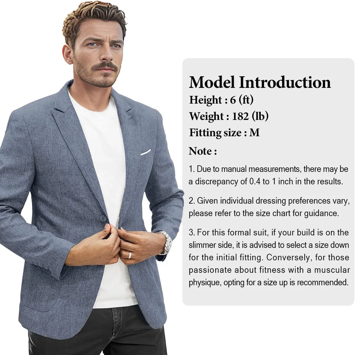 Men's Causal Suit Blazer Slim Fit Sport Jackets for Men Two Button Business Wedding Party Banquet