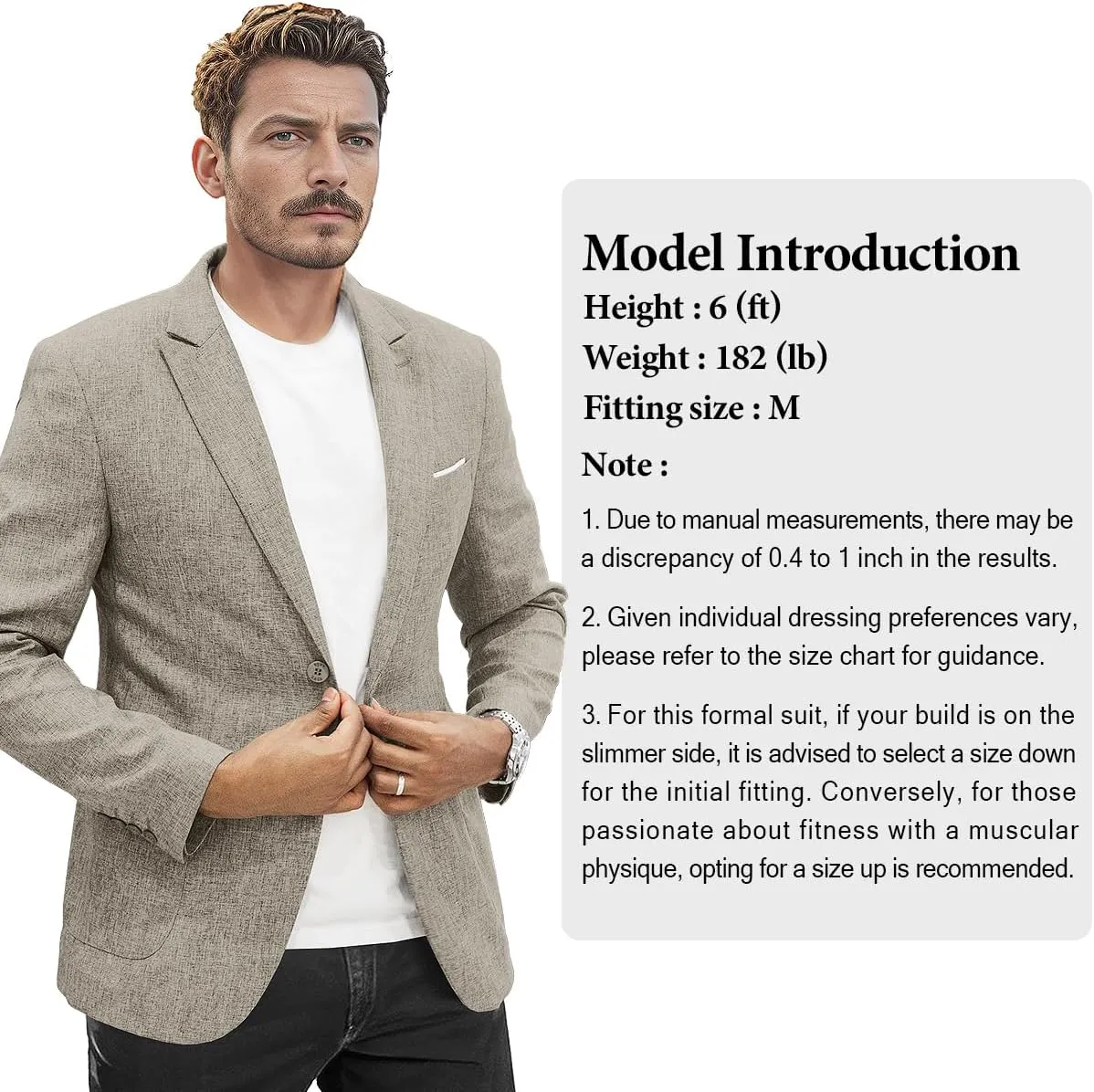 Men's Causal Suit Blazer Slim Fit Sport Jackets for Men Two Button Business Wedding Party Banquet