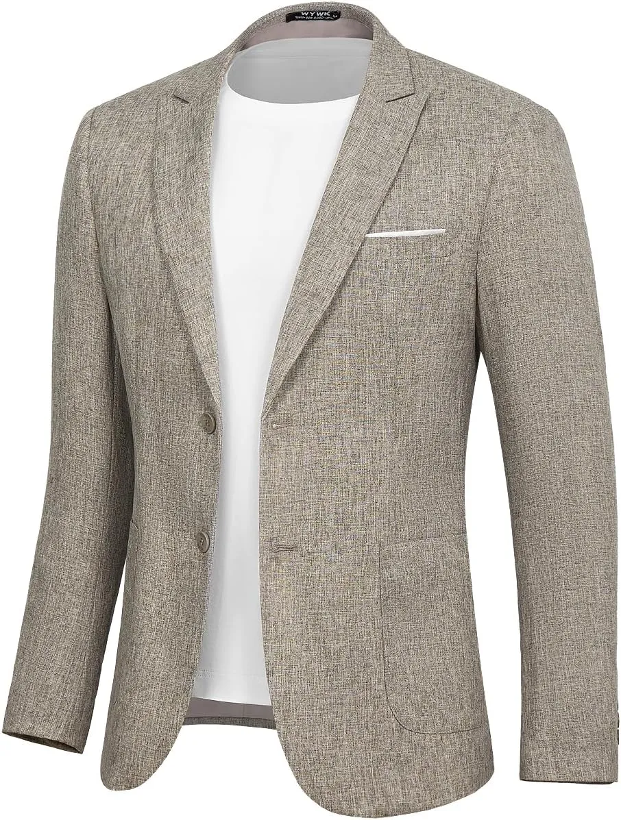 Men's Causal Suit Blazer Slim Fit Sport Jackets for Men Two Button Business Wedding Party Banquet