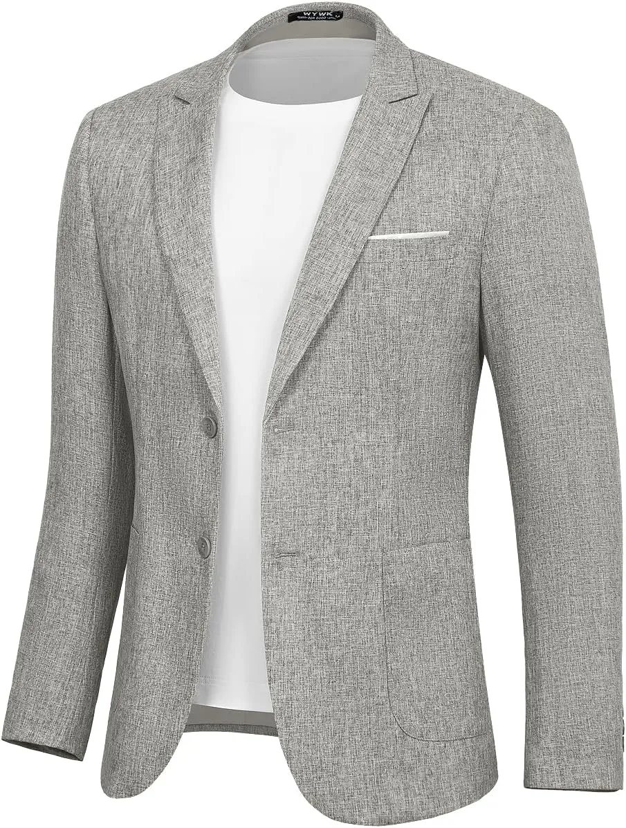 Men's Causal Suit Blazer Slim Fit Sport Jackets for Men Two Button Business Wedding Party Banquet