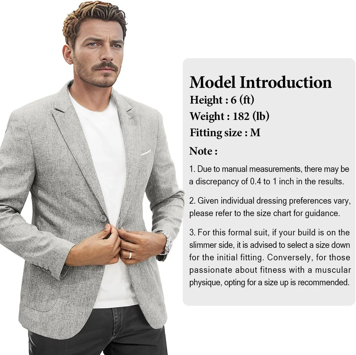 Men's Causal Suit Blazer Slim Fit Sport Jackets for Men Two Button Business Wedding Party Banquet
