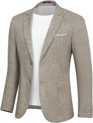 Men's Causal Suit Blazer Slim Fit Sport Jackets for Men Two Button Business Wedding Party Banquet