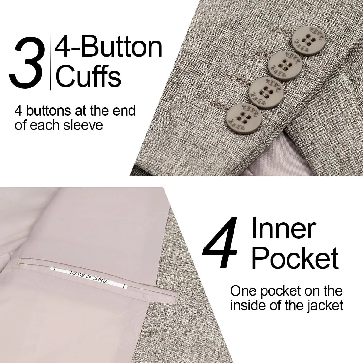 Men's Causal Suit Blazer Slim Fit Sport Jackets for Men Two Button Business Wedding Party Banquet