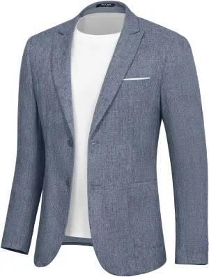 Men's Causal Suit Blazer Slim Fit Sport Jackets for Men Two Button Business Wedding Party Banquet