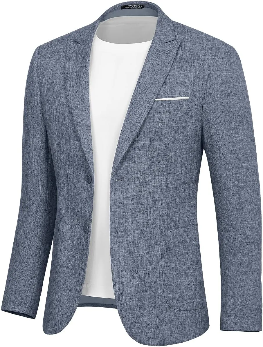 Men's Causal Suit Blazer Slim Fit Sport Jackets for Men Two Button Business Wedding Party Banquet