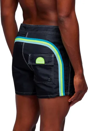 Mens Fixed Waist Boardshort, Swim Trunks 14" Length 3" Inseam