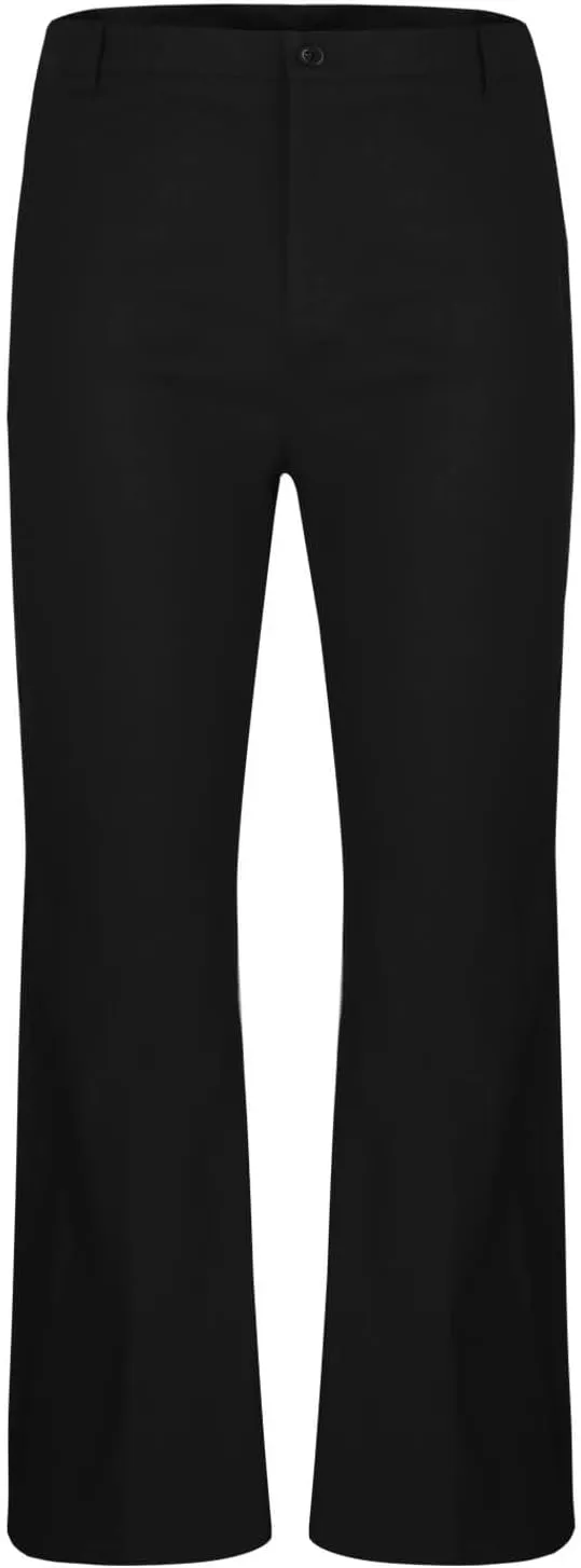 Mens Flared Pants with Belt Loops and Pockets Fashionable Wide Leg Trousers for Formal and Casual Wear