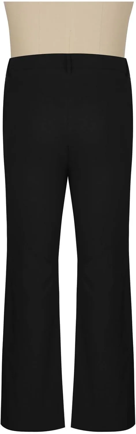Mens Flared Pants with Belt Loops and Pockets Fashionable Wide Leg Trousers for Formal and Casual Wear