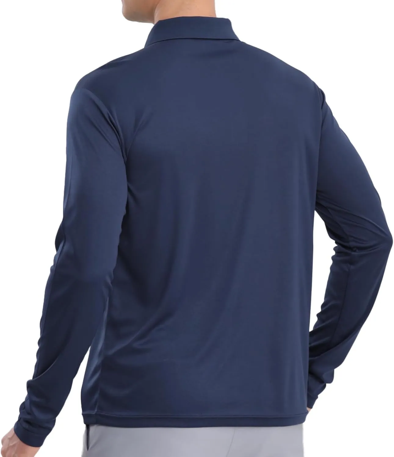 Men's Golf Polo Shirts,1 Pack/4 Pack Long Sleeve Quick Dry Athletic Casual Performance Collar Shirts for Men