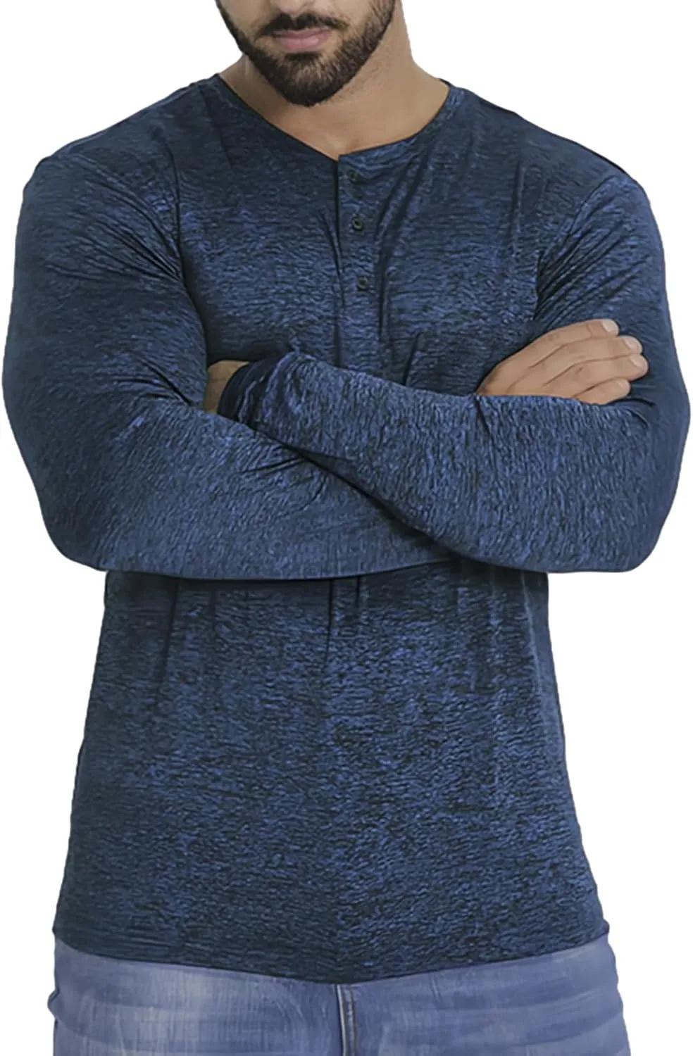 Mens Henley Shirt Dry Fit Tech 3 Button T Slim Fit Quick Dry Gym Tshirt Long Sleeve Lightweight Basic Casual Tee
