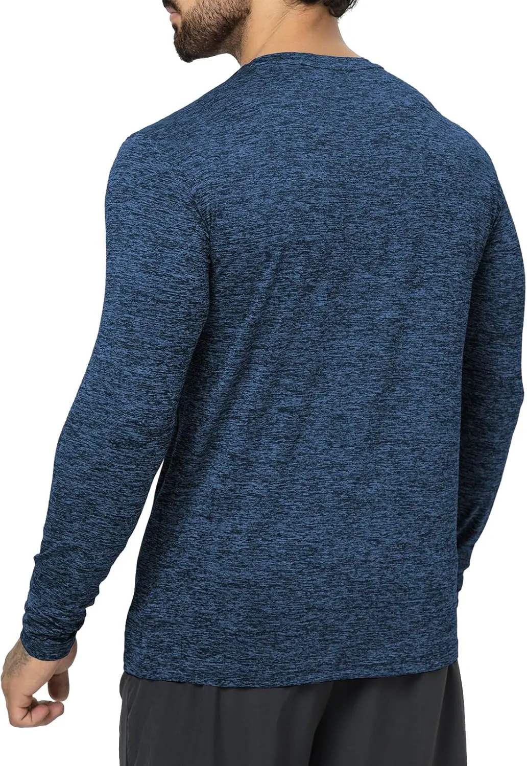 Mens Henley Shirt Dry Fit Tech 3 Button T Slim Fit Quick Dry Gym Tshirt Long Sleeve Lightweight Basic Casual Tee