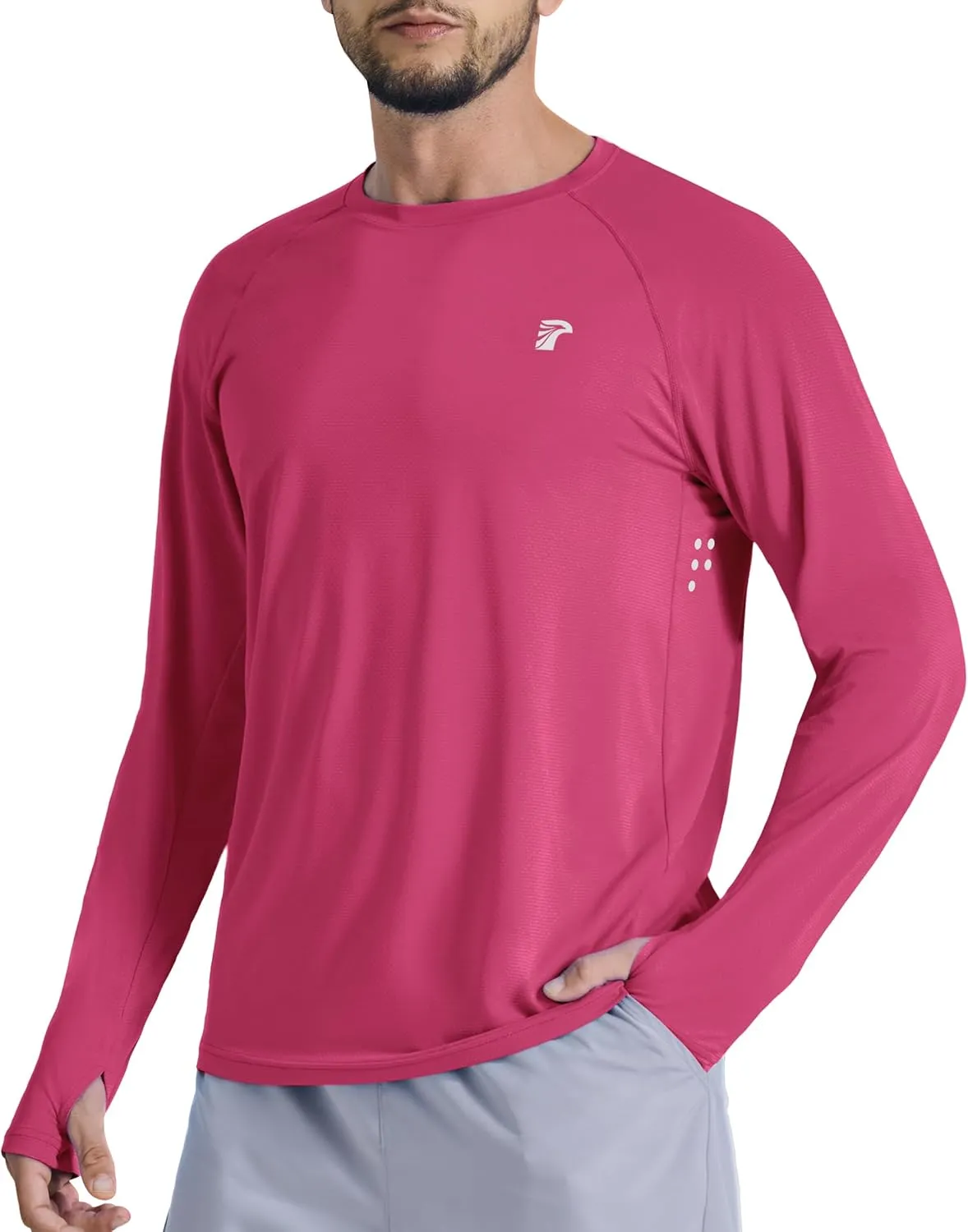 Men's Long Sleeve Sun Protection Swim Shirts UPF 50  Rash Guard Quick Dry Lightweight Fishing Shirts for Beach Summer