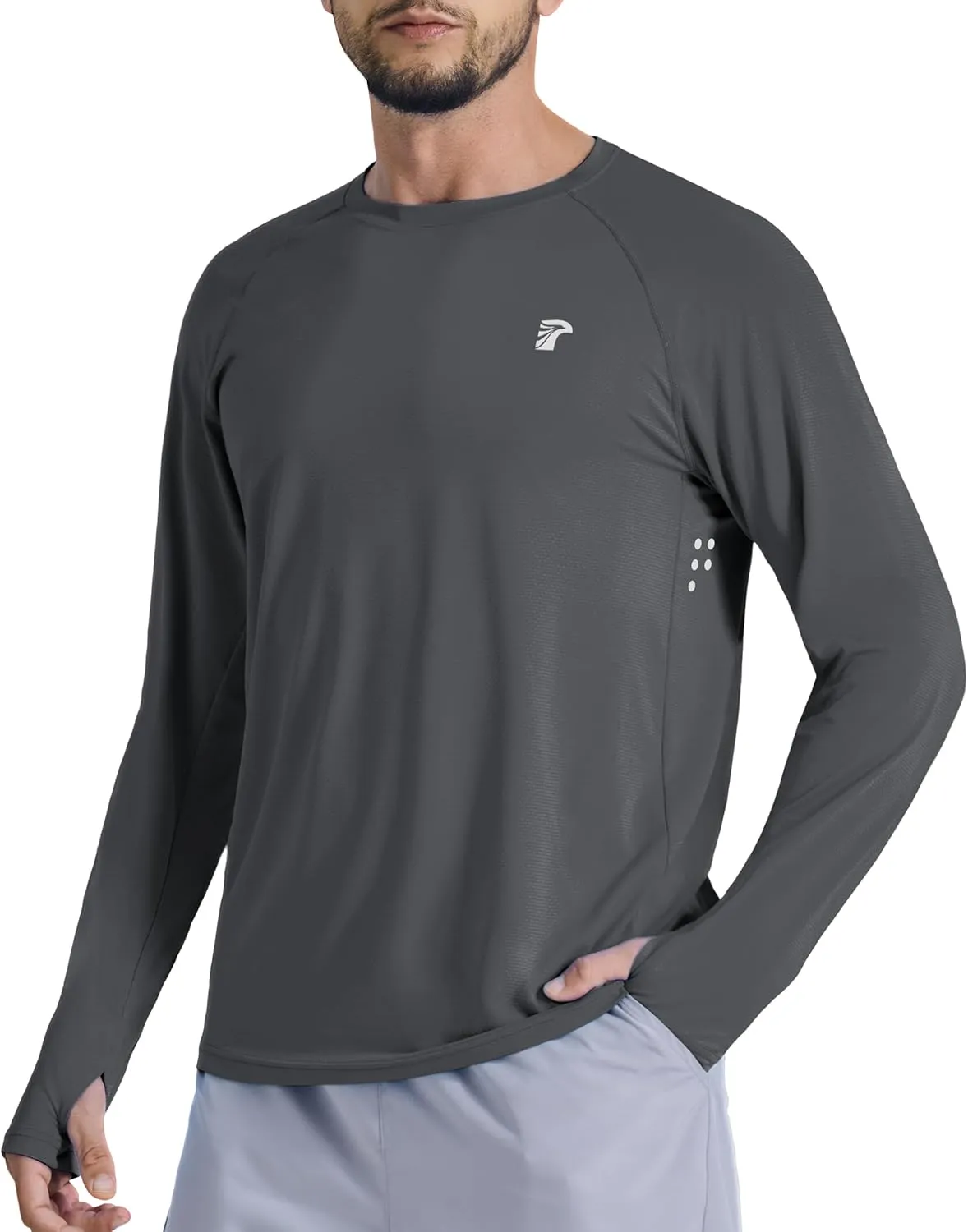 Men's Long Sleeve Sun Protection Swim Shirts UPF 50  Rash Guard Quick Dry Lightweight Fishing Shirts for Beach Summer