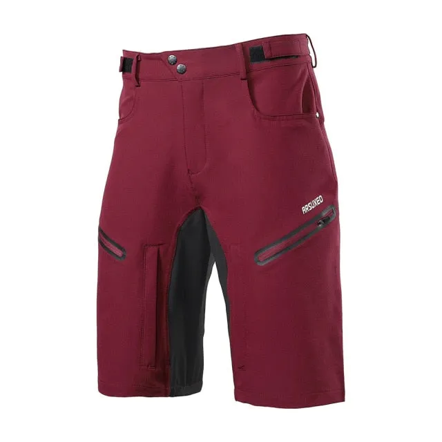 Mens MTB Cycling Shorts 5D Gel Padded Cycling Breathable Underwear Mountain Bike Loose Outdoor Downhill Shorts Mens Biker Shorts
