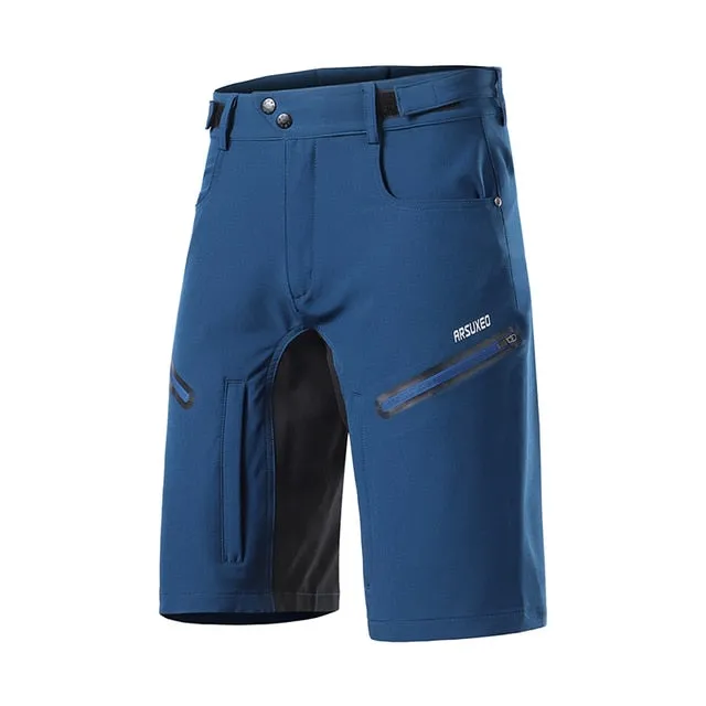 Mens MTB Cycling Shorts 5D Gel Padded Cycling Breathable Underwear Mountain Bike Loose Outdoor Downhill Shorts Mens Biker Shorts