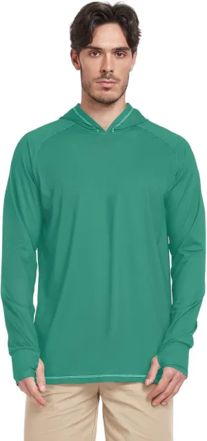 Mens Sun Protection Hoodie Long Sleeve UPF 50   Mens Sun Shirts Quick-Dry Rash Guard for Men Sunproof Shirts