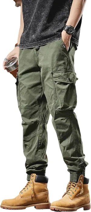 Mens Three Dimensional Large Pocket Casual Cargo Pants Harem Pants Streetwear Joggers Baggy Pants Athletic Pants